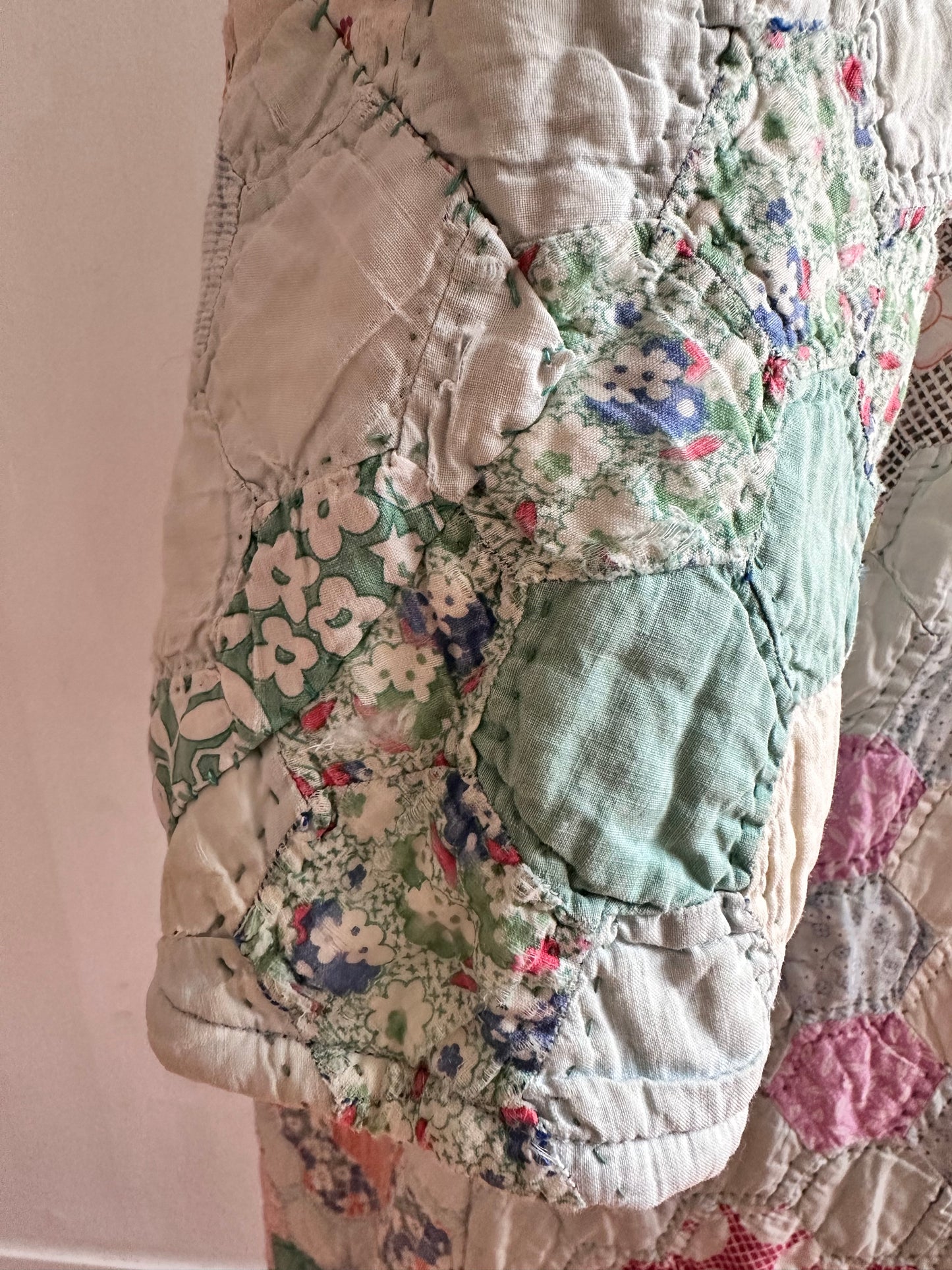 old quilt dress coat