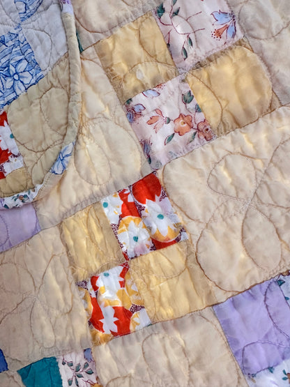 old quilt dress coat