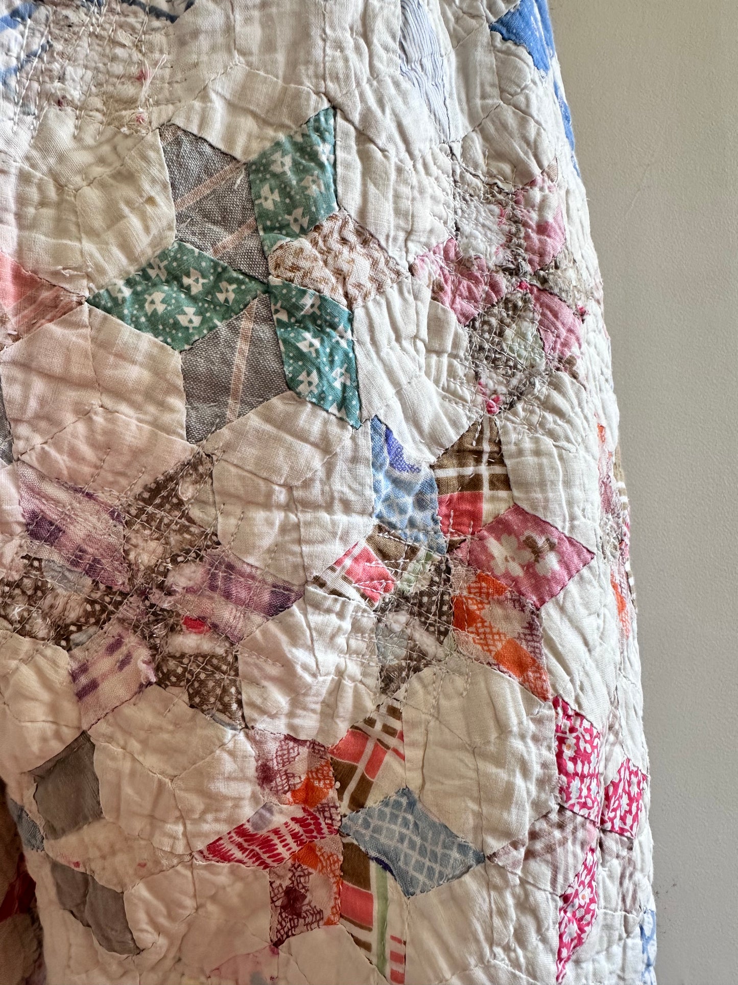 old quilt tuck wide pants