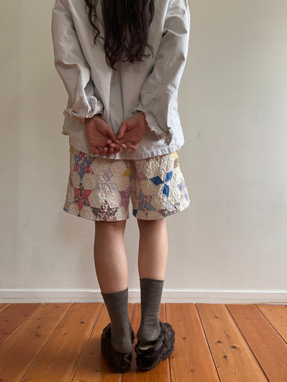 old quilt short pants