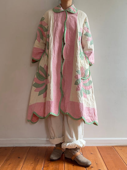 old quilt dress coat