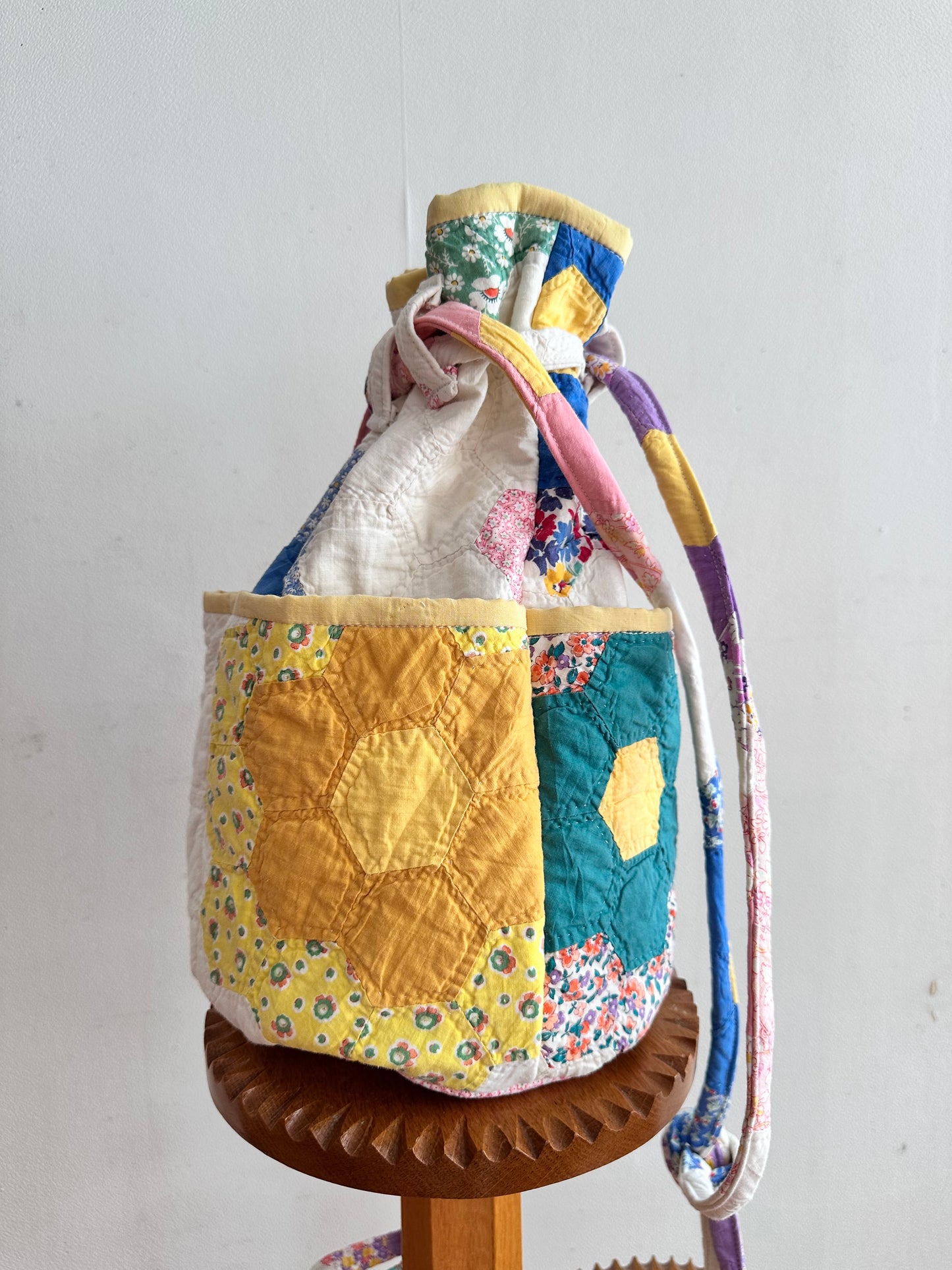 old quilt pocket bag