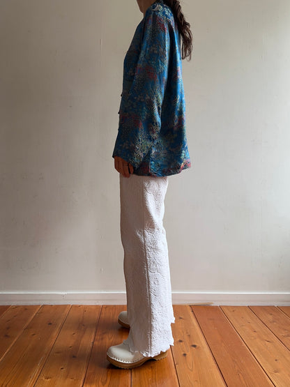 old fabric slim flare pants