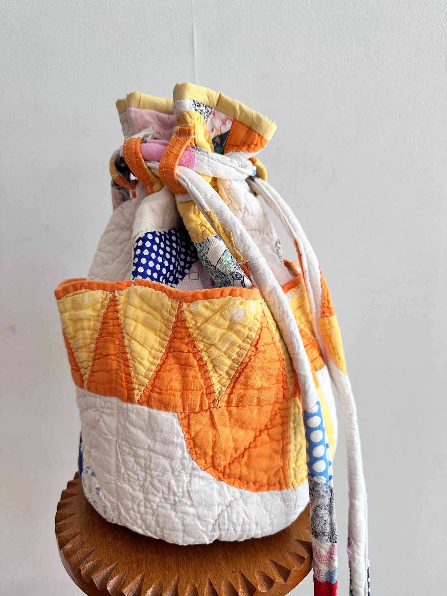 old quilt pocket bag