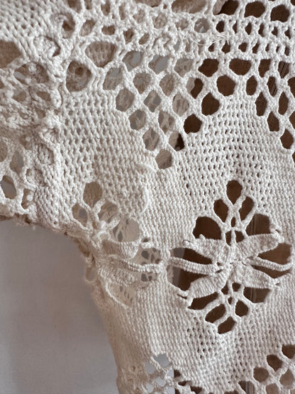 old crochet lace short tops