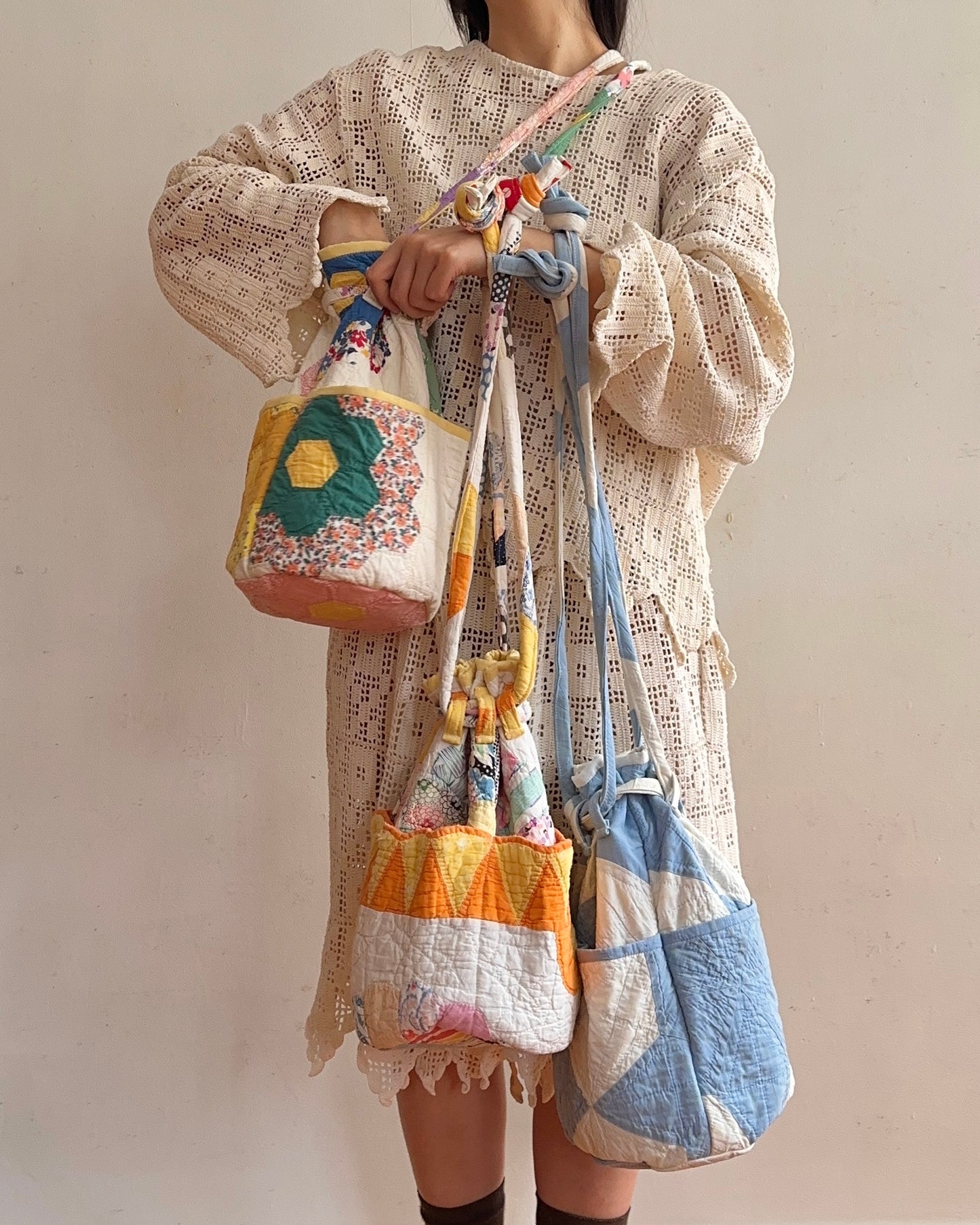 old quilt pocket bag