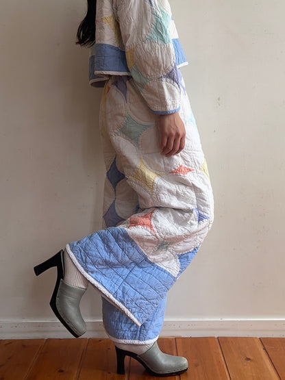old quilt wide pants