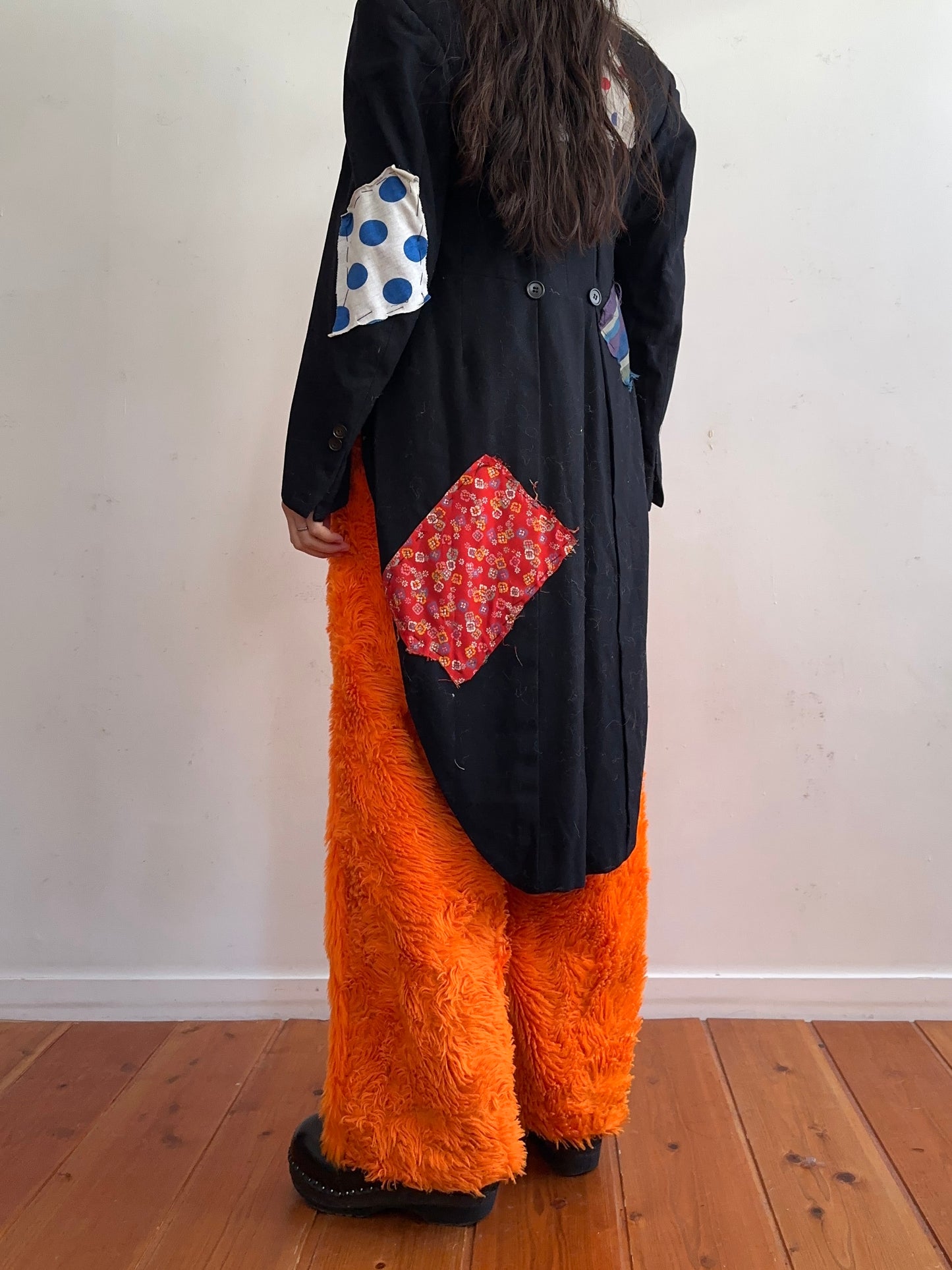 old fur pants /orange