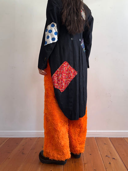old fur pants /orange