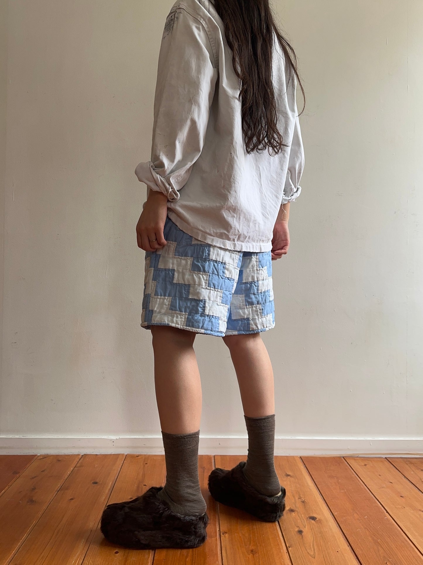 old quilt short pants