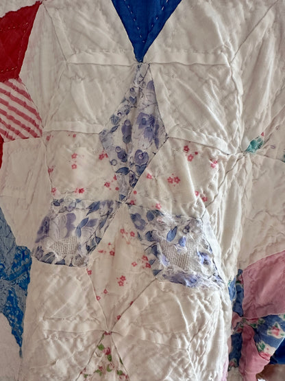old quilt dress coat