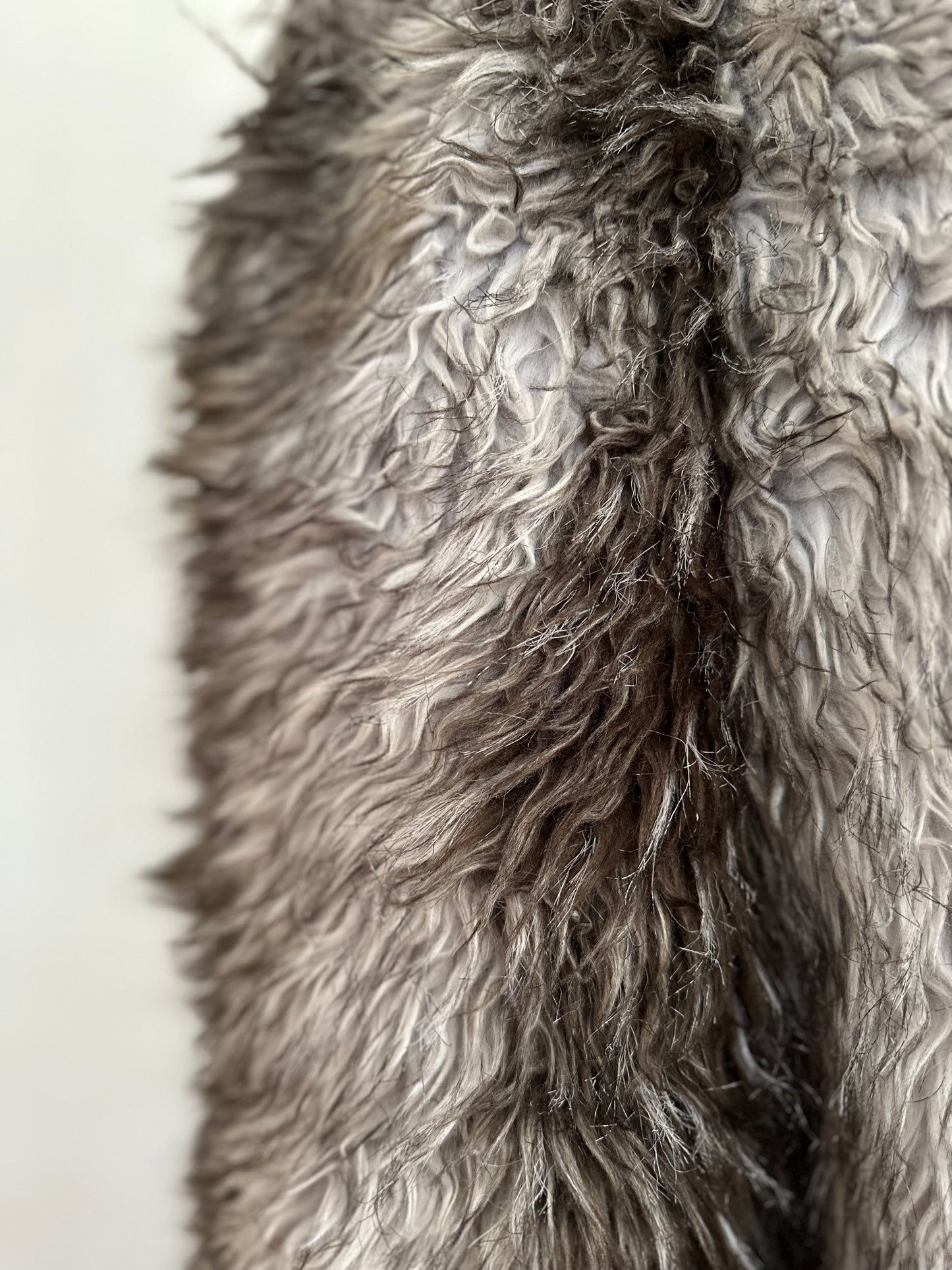 old fur pants / silver×grayish brown
