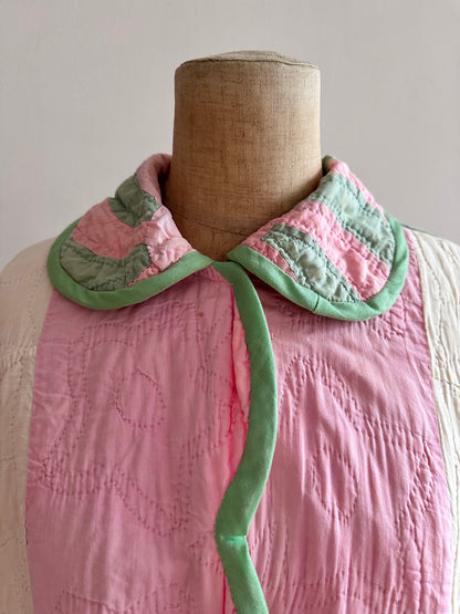 old quilt dress coat