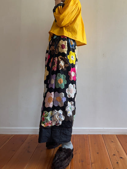 old quilt little change skirt