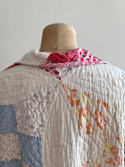 old quilt dress coat
