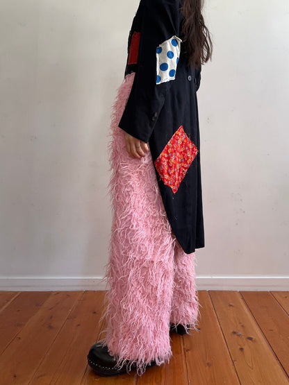 old fur pants / pink
