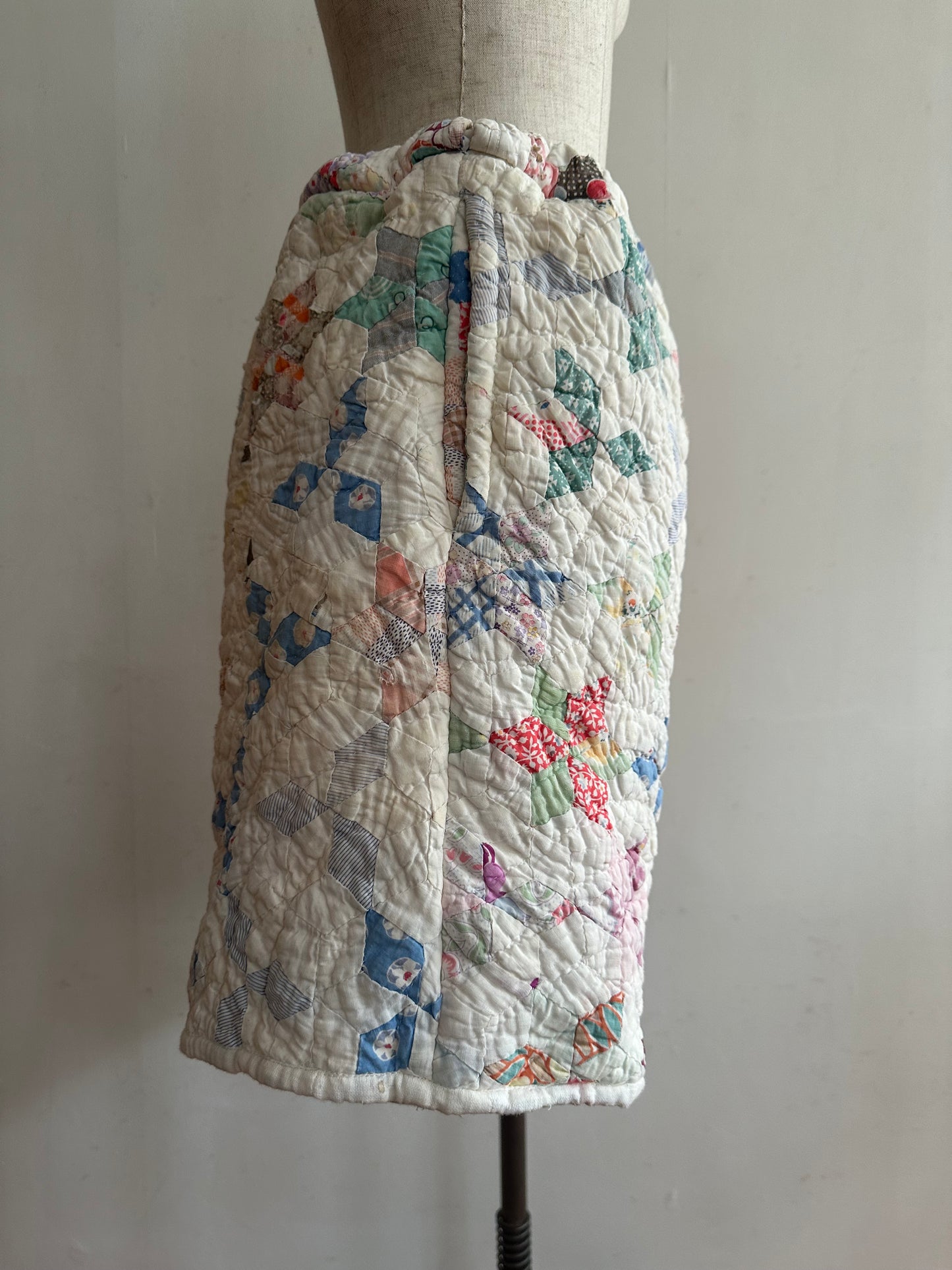 old quilt short pants