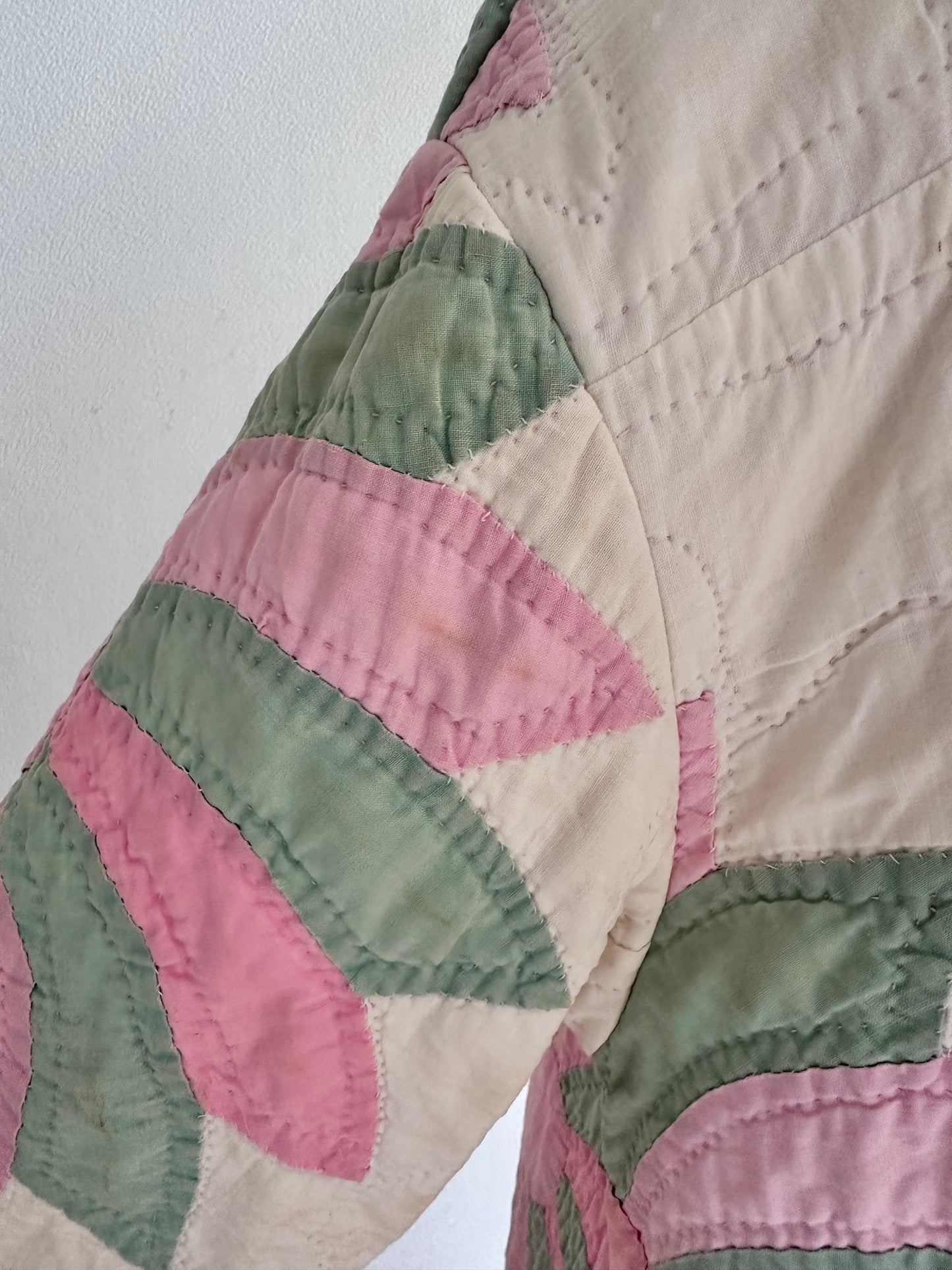 old quilt dress coat