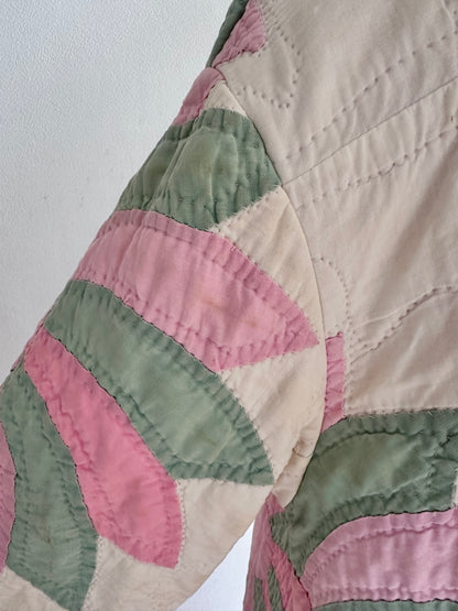 old quilt dress coat