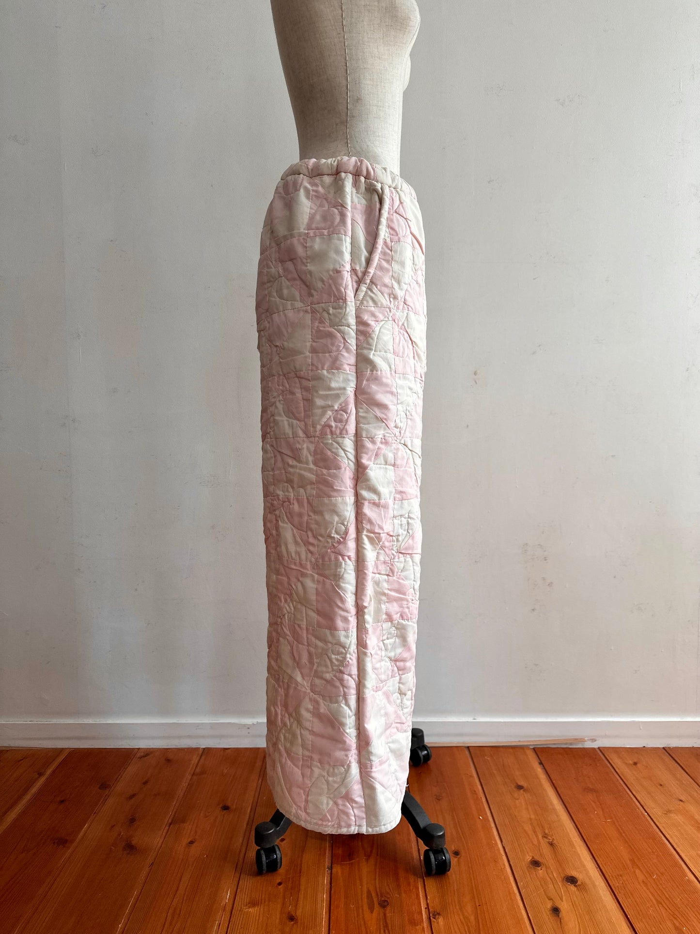 old quilt wide pants