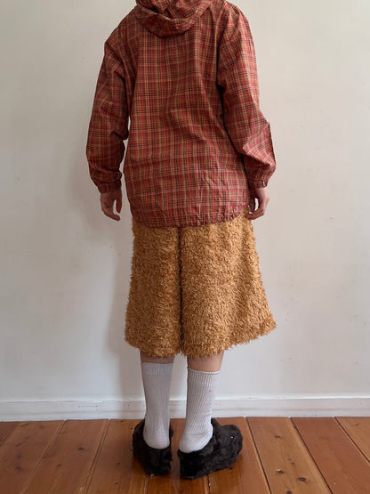 old fur half pants / apricot