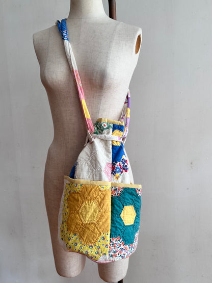 old quilt pocket bag