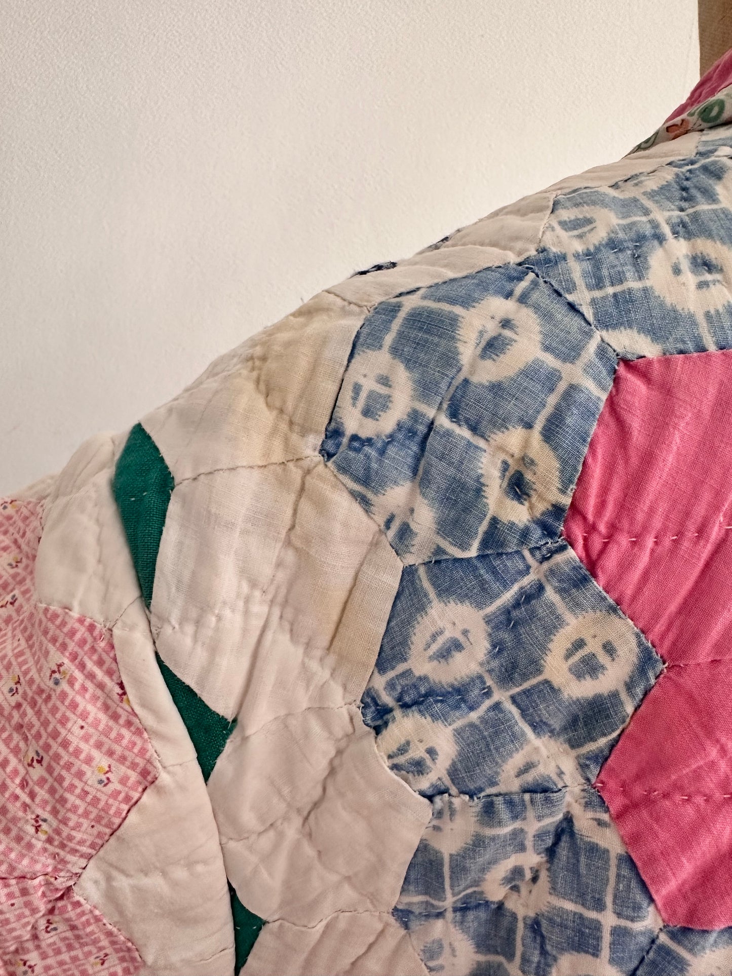 old quilt dress coat
