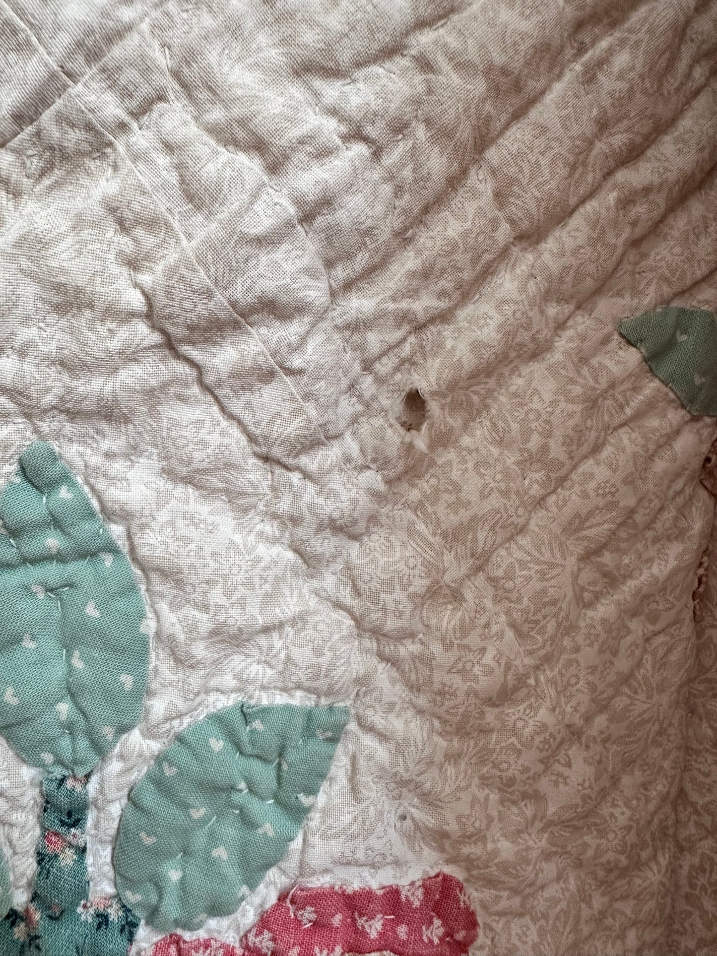 old quilt many tuck pants