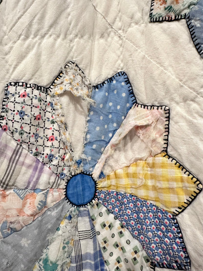 old quilt dress coat