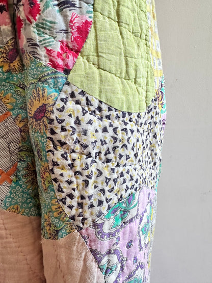 old quilt tuck wide pants