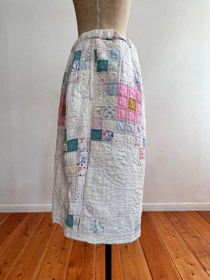 old quilt tuck short pants “boro”