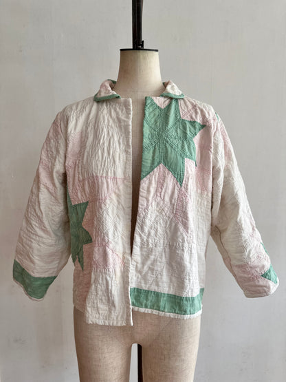 antique quilt short jacket