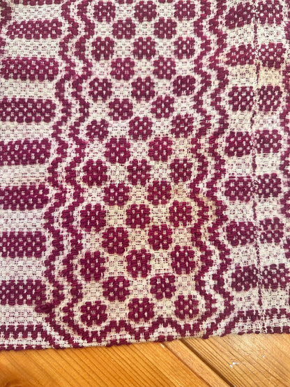 old coverlet wrap short skirt / bordeaux