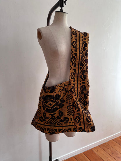 old coverlet monk bag / orange