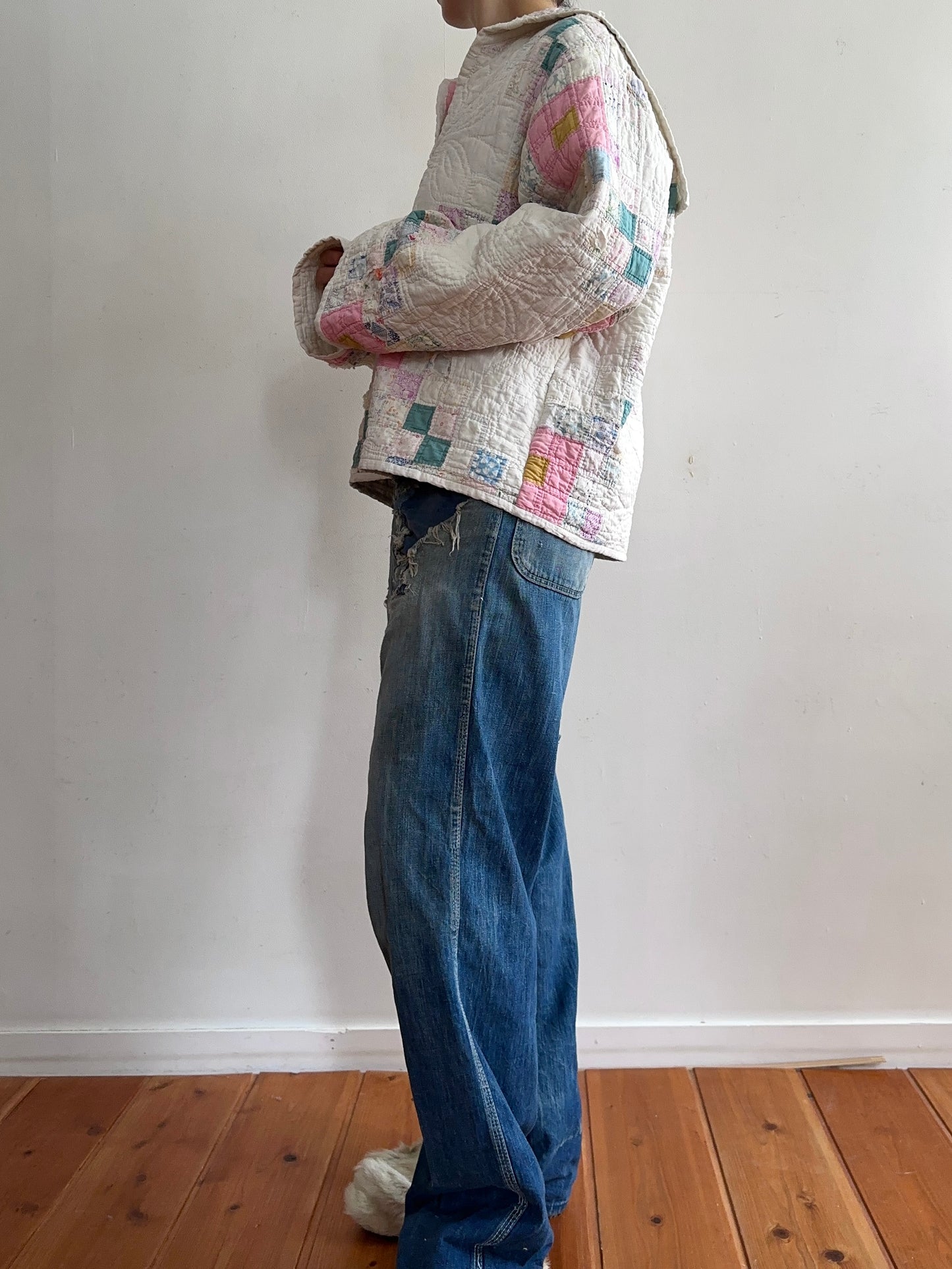 old quilt sailor shirt “boro”