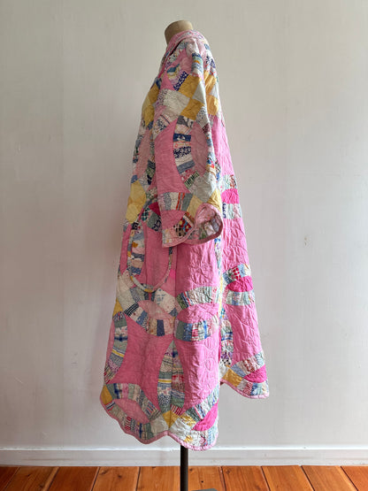 old quilt dress coat