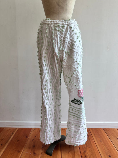 old chenille slim flare pants / muscat