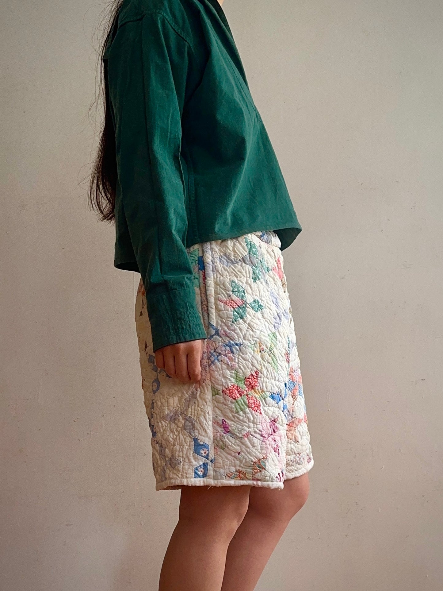 old quilt short pants
