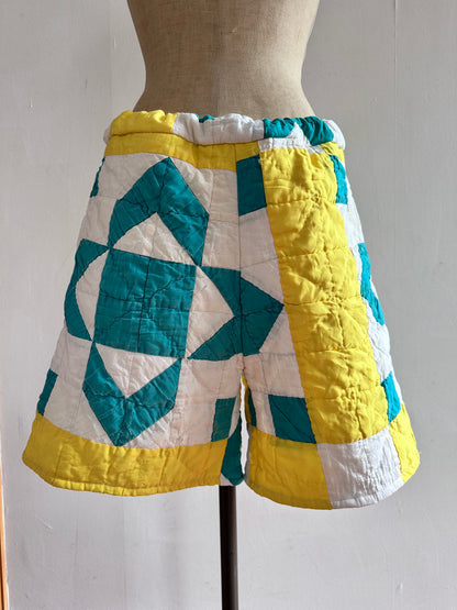 old quilt short pants