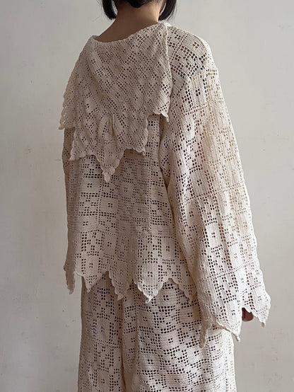 old crochet lace sailor shirts