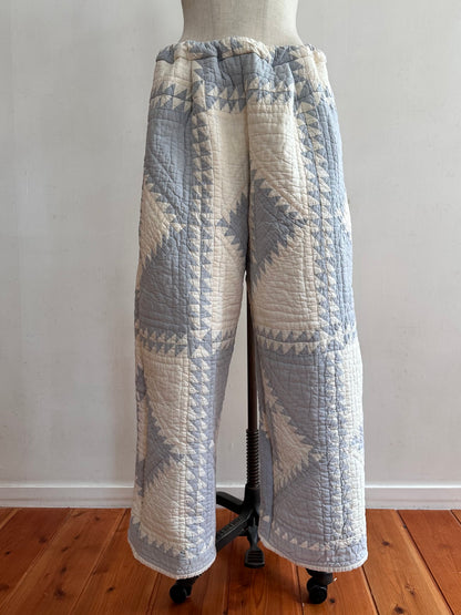 old quilt tuck wide pants
