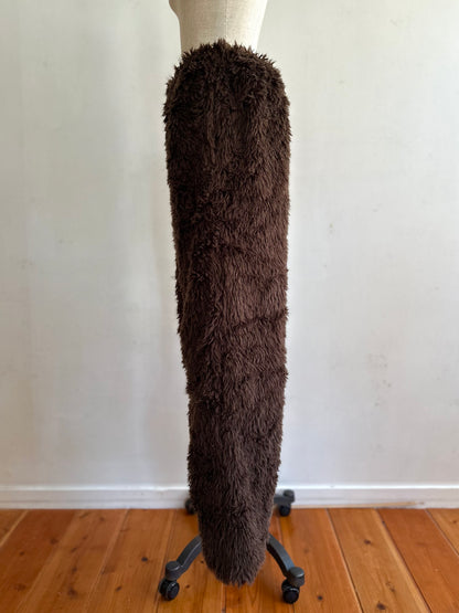 old fur pants / dark brown