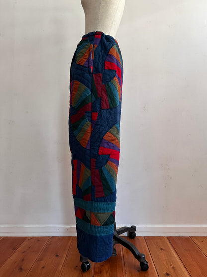 old quilt tuck wide pants