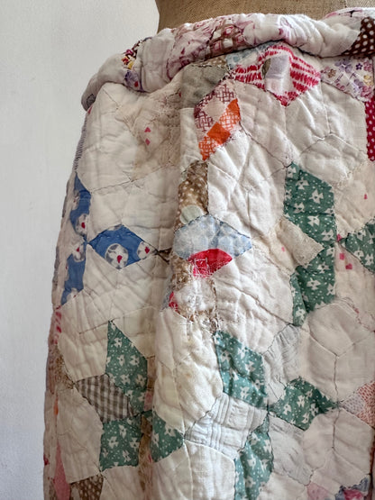 old quilt tuck wide pants