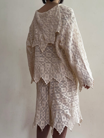 old crochet lace sailor shirts
