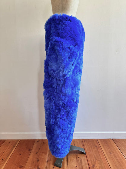 old fur pants / lapis lazuli