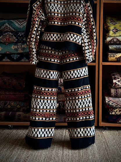 old handwoven textile set-up