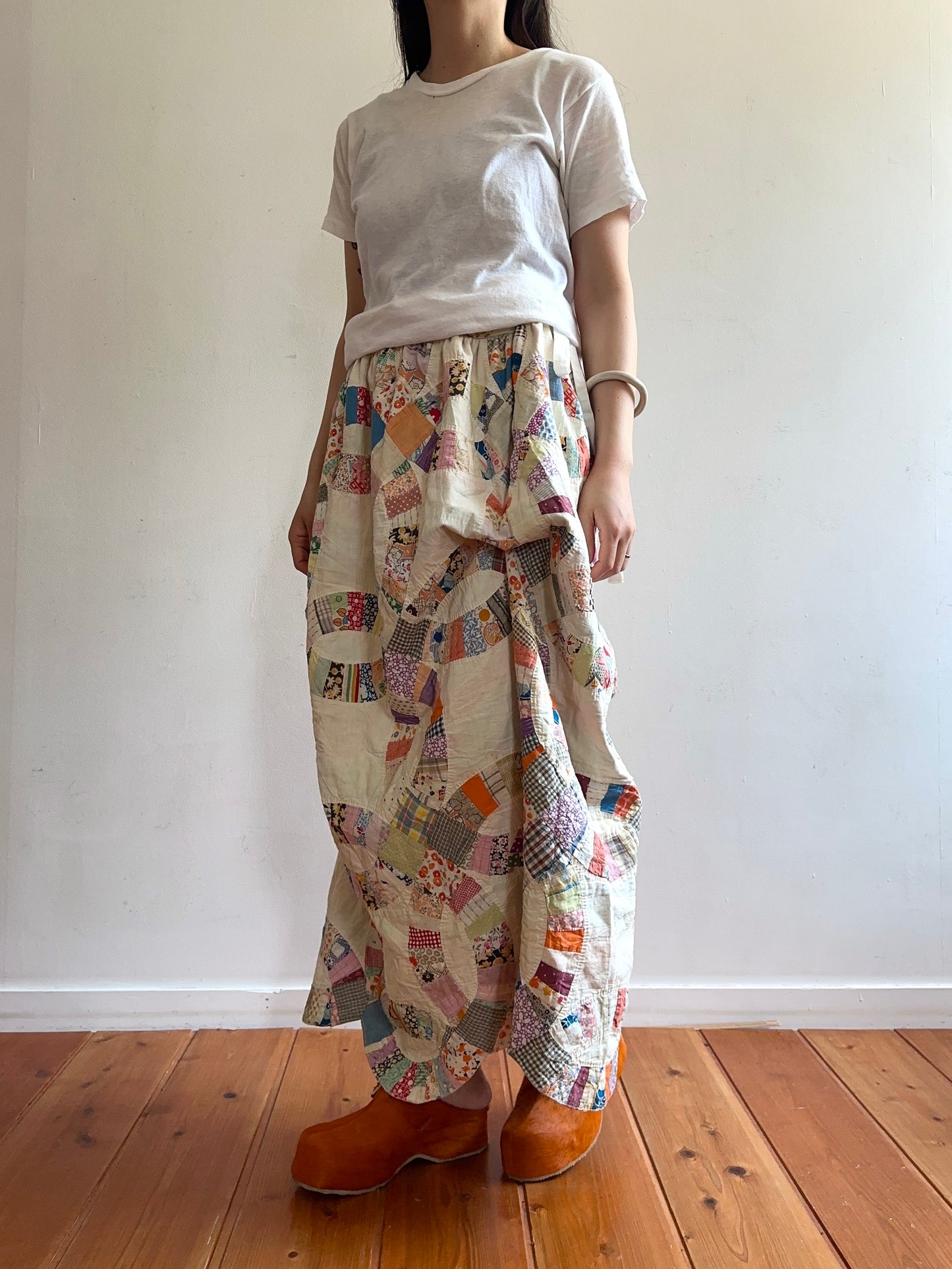 old quilt little change skirt