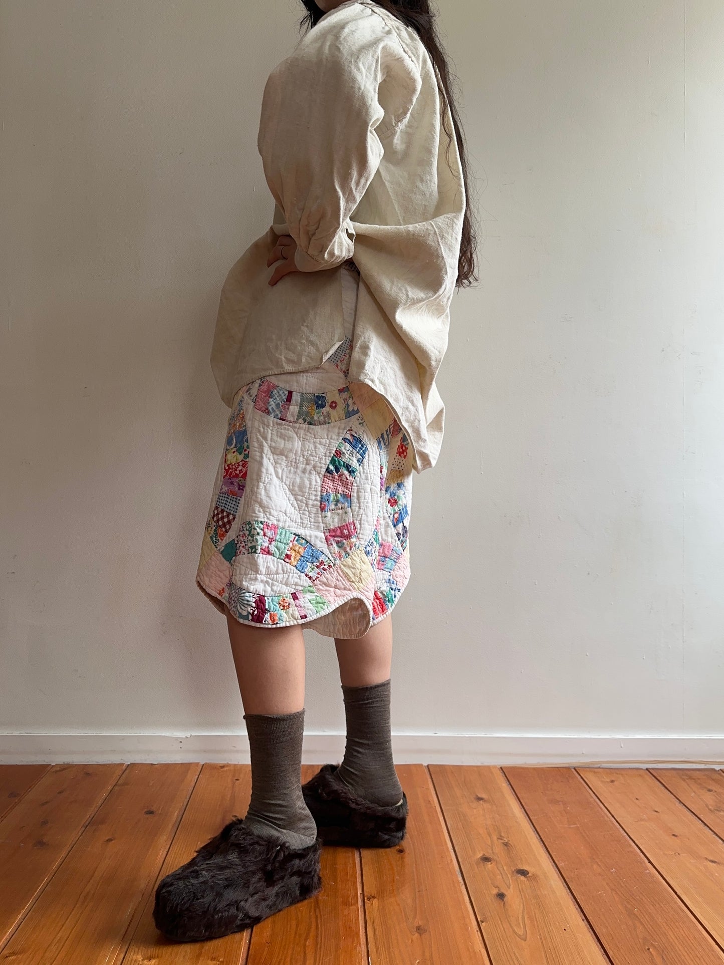 old quilt half pants