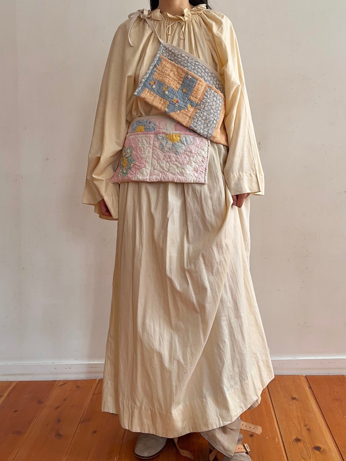 old quilt work apron